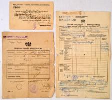 1916-1940 Katonai okmány hagyaték: igazolványok, egy fizetési meghagyás és egy fotó, 7 db / Hungarian military certificates