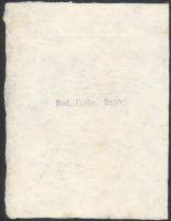 Rudolf Fuchs  (1892-1985): Ex libris Gelgenheits. Rézkarc, papír, jelzett, 10×6 cm