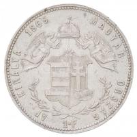 1869GYF 1Ft Ag "Ferenc József / Angyalos címer" Gyulafehérvár (12,42g) T:2 kis karcok és p...