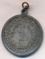~1950-1960. "A munka ünnepe / Május 1. - Országos Sport Hivatal" fém emlékérem füllel (35m...