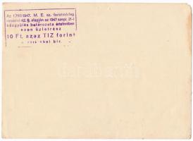 Belegrád 1945. "Belegrádi Keményítő- és Szeszgyár Népszövetkezet" üzletrész-jegy 100P-ről ...