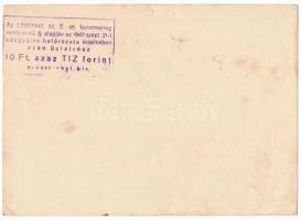 Belegrád 1945. "Belegrádi Keményítő- és Szeszgyár Népszövetkezet" üzletrész-jegy 100P-ről ...