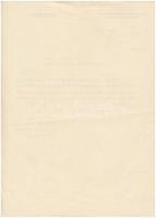 Budapest 1937. értesítés a "II. osztályú Olympiai Díszjelvény" elfogadhatóságáról és visel...