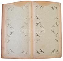 Nagy alakú dombornyomott Art Nouve fedelű képeslap album 60 lappal, összesen 300 férőhellyel, kis sz...