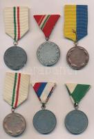 6db-os vegyes díjérem tétel, mindegyik mellszalagon, közte Iván István (1905-1968) 1963. "II. H...