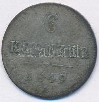 Ausztria 1849A 6kr Ag T:2- Austria 1849A 6 Kreuzer Ag C:VF