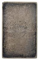 1930. "Pestvid. ker. csapatbajnokság 1930. I." jelzett Ag díjplakett, "S.G.A. (Scheid...