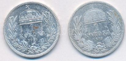 1893KB 1K Ag "Ferenc József" + 1915KB 1K Ag "Ferenc József" T:2,3 kis szennyeződ...