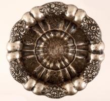 Nagy méretű antik ezüst (Ag.) asztalközép, jelzett (Bécs 1854),préselt és kalapált szárral és hullám...