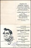 Meghívó Lengyel Gyula grafikusművész kiállítására, a két darab közül az egyik aláírt és dedikált (a ...