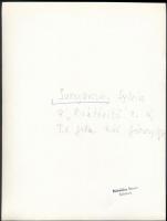 Domonkos Sándor(1940-): Sunyovszky Sylvia(1948-) Jászai Mari-díjas magyar színésznő, pecséttel jelze...