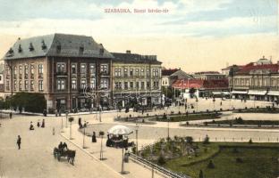 Szabadka, Subotica; Szent István tér, Royal Kávéház, Lőwy testvérek üzlete / square, café, shop