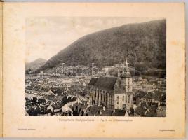 cca. 1910 Brassó, Kronstadt. Verlag der Buchhandlung Wilh. Hiemesch. Leporelló díszes papírborítóban...