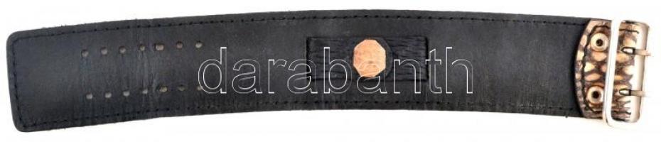 Kígyóbőr óraszíj, h: 25,5 cm