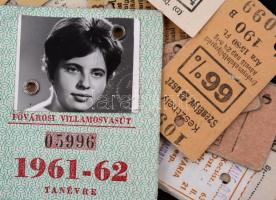 cca 1960-1970: Vegyes menetjegy tétel, valamint egy menetjegyfüzet, 28 db., többségében MÁV, továbbá...
