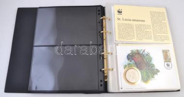 1986. 20db klf "WWF - Természetvédelmi Világalap" érmés bélyeges boríték, FDC, gyűjtői alb...