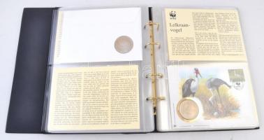 1986. 20db klf "WWF - Természetvédelmi Világalap" érmés bélyeges boríték, FDC, gyűjtői alb...