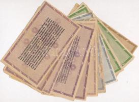 1946. 18db vegyes adópengő bankjegy, közte fordított címer is és 50.000AP "KOVETELÉS" sajt...