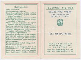 1941 Bp., A Magyar Jövő Naptárkészítő Kft. Budapesti Nemzetközi Vásárra készült naptára