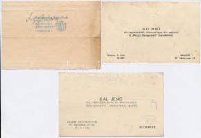 cca 1920-1930 Gyógyszerészettel kapcsolatos vegyes nyomtatványok(névjegy, kivágások, stb.), 4 db