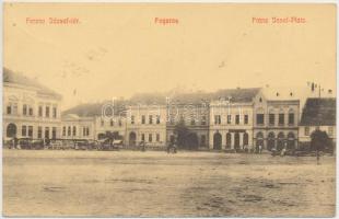 Fogaras, Fagaras; Ferenc József tér, Haner szálloda / square, hotel