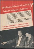 cca 1950-1956 Bp., "Munkások, technikusok, mérnökök!..." a Gazda-mozgalom szórólapja, 20x14 cm