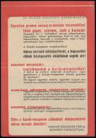 cca 1950-1956 Bp., "Munkások, technikusok, mérnökök!..." a Gazda-mozgalom szórólapja, 20x1...