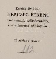 Herczeg Ferenc: Sziriusz.  Hincz Gyula rajzaival. Budapest, 1943, Uj Idők Irodalmi Intézet (Singer é...