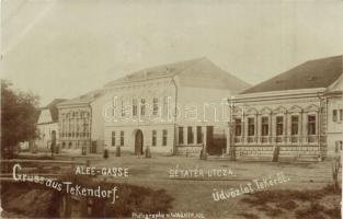 Teke, Tekendorf, Teaca; Sétatér utca / promenade, street, Jul. Wagner photo