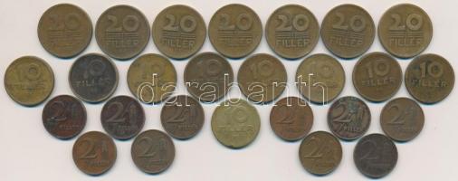 1946-1947. 2f tombak (10x) + 1946-1950. 10f tombak (9x) + 1946-1947. 20f Cu-Al (7x) T:2,2-
Adamo F1...