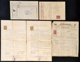 1898-1935 Vegyes fejléces számla tétel, 9 db(Gassner Dávid Fiai, Konzum Ruházati Részvénytársaság, F...