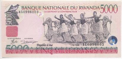 Ruanda 1998. 5000Fr T:I 
Rwanda 1998. 5000 Francs C:UNC