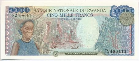 Ruanda 1988. 5000Fr T:I  Rwanda 1988. 5000 Francs C:UNC