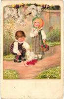 Children art postcard, Druck u. Verlag von B. Dondorf No. 2486. s: Pauli Ebner