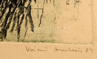 Váczi András(1967-): Bleriot. Rézkarc, papír, jelzett, 16x11,5 cm