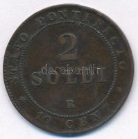 Olasz Államok / Pápai Állam 1866R 2S (10c) Cu "IX. Piusz" T:2- ph.
Italian States / Papal...