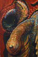 Jámbor jelzéssel: Útvesztő. Olaj, vászon, 100×70 cm