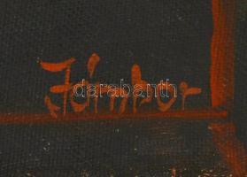 Jámbor jelzéssel: Útvesztő. Olaj, vászon, 100×70 cm