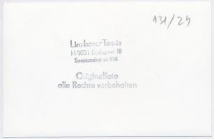 cca 1960-1970 Linzbauer Tamás: Keszthely, vasútállomás, pecséttel jelzett, 9x14 cm