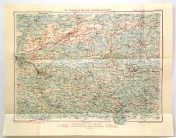 cca 1920 A Mürztal sítérképe / Ski map of the Mürztal 1:100 000. 58x47 cm