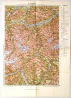 Három osztrák turistatérkép: Gluns, Innsbruck és Bruneck környéke. / 3 Autrian tourist maps Bruneck, Innsbruck, Gluns. 1: 200 000. 48x67 cm