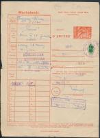 1942-1943 2 db marhalevél Békés megyéből okmánybélyegekkel