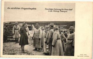 Przemysl, Károly trónörökös látogatása az erődben /  throne heir Archduke Karl visiting the fortress