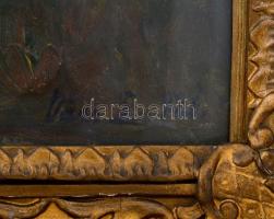 Vass Elemér (1887-1957): Tájkép. Olaj, karton, jelzett, üvegezett keretben, festék hibákkal, 50×60 c...