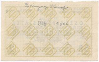 ~1946. "58. Magyar Osztálysorsjáték" Második osztály egynegyed sorsjegye, "Ádám Jenő ...