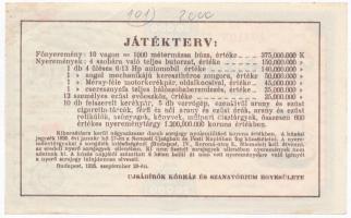 Budapest 1925. "Újságíró-sorsjegy" 20.000K értékben T:II