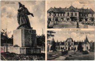 Abony, Városháza, Hősök szobra, Ajtay kastély (EK)