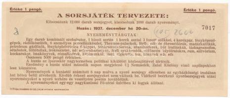 Nagykanizsa ~1936. "A Nagykanizsai Szent József Egyházközség Tárgysorsjáték" 1P értékű sor...