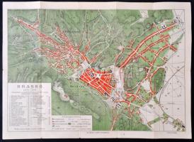 1898 Brassó, Kronstadt. Litográf térkép. Lith. Lehmann G. / lithographic map 48×35 cm