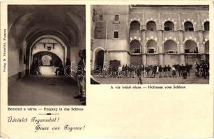 Fogaras, Fagaras; Bemenet a várba, Vár belső része, Verlag D. Thierfeld / castle entry, interior (EK)